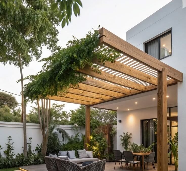 Pergola terrasse extérieur rénovation La Ciotat